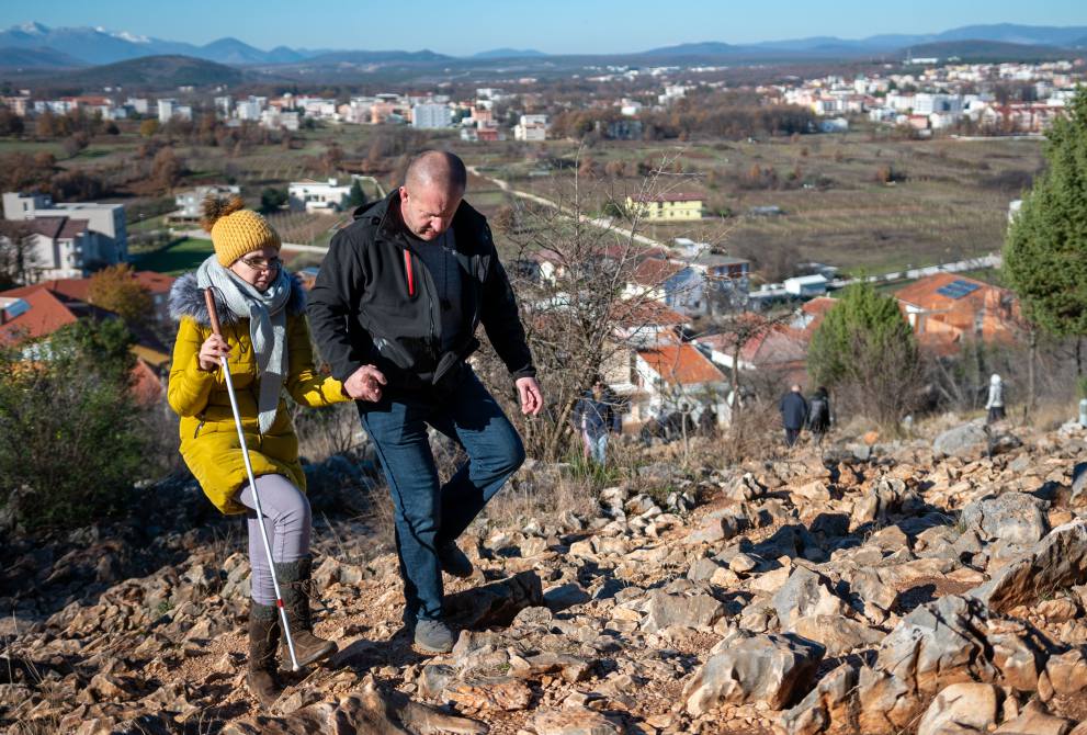 Climbing the Apparition Hill in Medjugorje